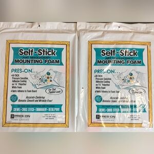 Vintage Press on Self Stick Art Needlecraft Mounting Foam 11x14 Padded U.S.A.
